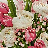 Papier - S1377 - Servítky - ruže, tulipány, kvety, ružičky, kytica - 15437778_