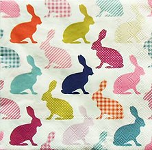 Papier - S1019 - Servítky - veľká noc, zajac, zajačik, bunny, funny, rabbit - 15437704_