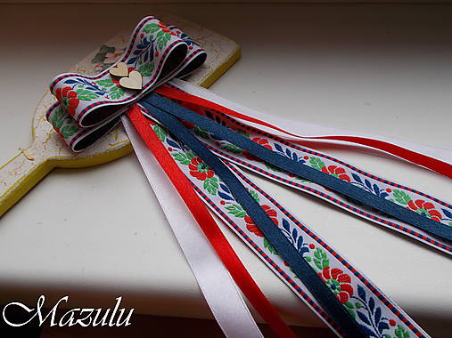 Svadobné pierka - folk - svadobné pierko folklórne pre ženícha - 15438872_