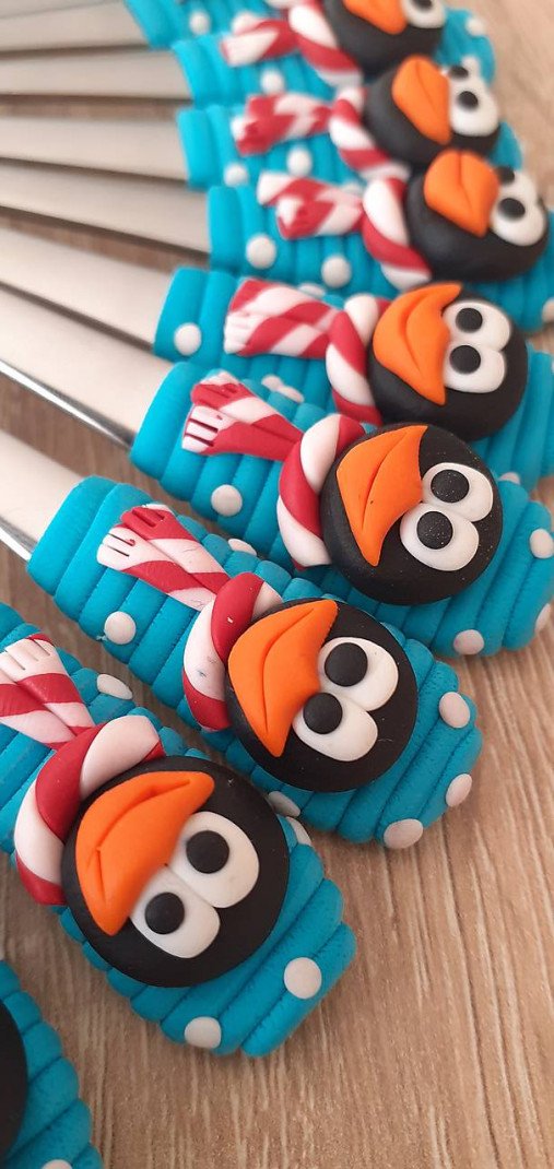 Príbory, varešky, pomôcky - Tučniačiková lyžička - 15437980_