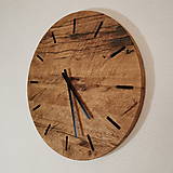 Hodiny - Veľké nástenné hodiny dubové, priemer 58 cm - 15439465_
