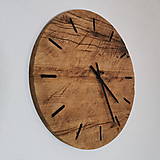 Hodiny - Veľké nástenné hodiny dubové, priemer 58 cm - 15439466_