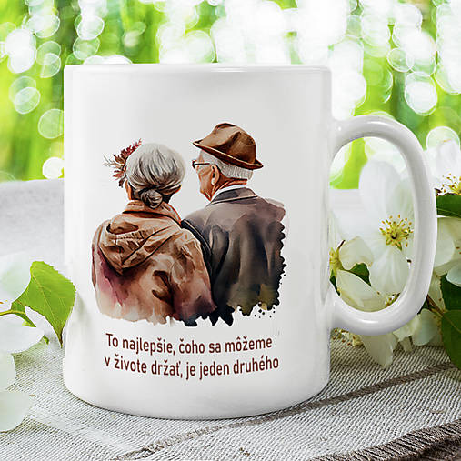 Nádoby - TO NAJLEPŠIE, ČOHO SA MOŽEME V ŽIVOTE DRŽAŤ, JE JEDEN DRUHÉHO keramický hrnček  - 15439911_