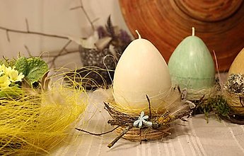 Sviečky - Veľkonočné vajce veľké v hniezde 1 - 15438644_