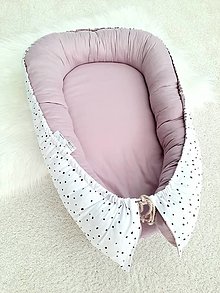Detský textil - Hniezdo s pastel ružovou bavlnou z kolekcie Premium Bear - 15442333_