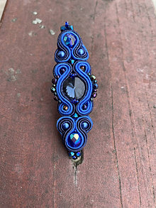 Iné šperky - Modrá sponka do vlasov (Modrá) - 15443772_
