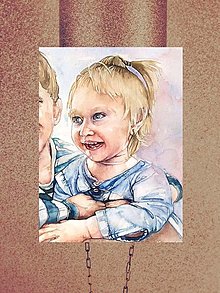 Obrazy - Akvarelový obraz na želanie - portrét detí (40 x 50cm) - 15441710_