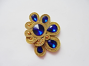 Brošne - soutache brošňa - 15444728_
