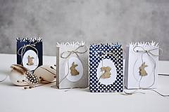 Dekorácie - Mini papierová taštička pre kúpačov - zajačiky - 15445120_