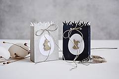 Dekorácie - Mini papierová taštička pre kúpačov - zajačiky - 15445123_