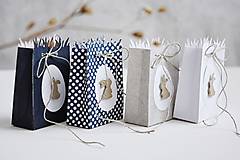 Dekorácie - Mini papierová taštička pre kúpačov - zajačiky - 15445127_