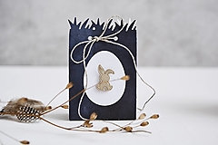 Dekorácie - Mini papierová taštička pre kúpačov - zajačiky - 15445140_