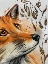 Líška- ručna maľované dámske tričko 