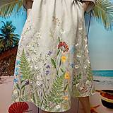Šaty - Ručne maľované ľanové šaty " Bylinková lúka " - 15446740_