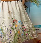 Šaty - Ručne maľované ľanové šaty " Bylinková lúka " - 15446789_
