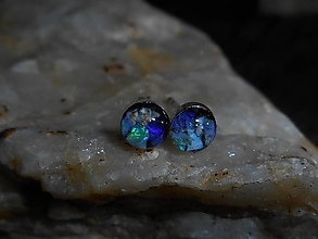 Náušnice - blue opals in silver- for happy - 15447309_