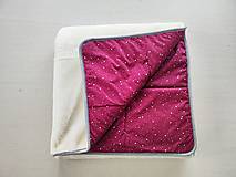 Úžitkový textil - Vlnienka Deka /prikrývka trojvrstvová 100% Merino top Super wash Natural ELEGANT Hviezdička bordová - 15444359_