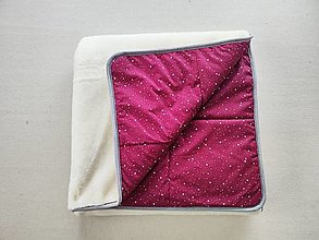 Úžitkový textil - Vlnienka Deka /prikrývka trojvrstvová 100% Merino top Super wash Natural ELEGANT Hviezdička bordová - 15444359_