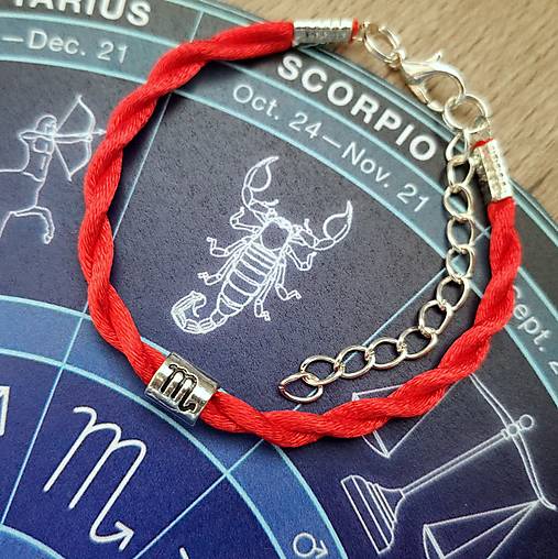 Náramky - Kabbalah, znamenie škorpión - 15444874_