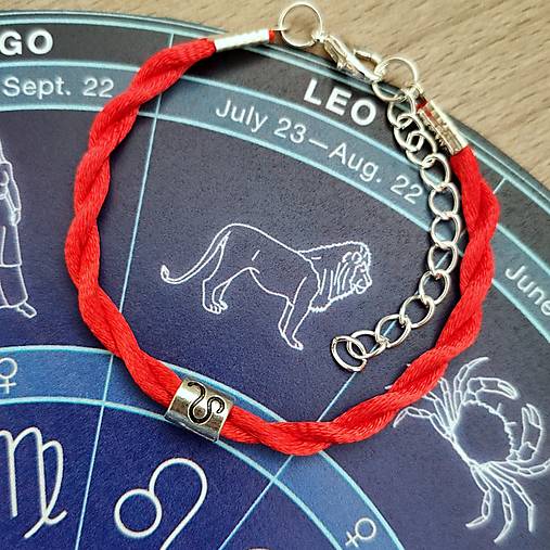 Náramky - kabbalah, znamenie lev - 15444960_