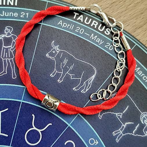 Náramky - Kabbalah, znamenie býk  - 15444975_
