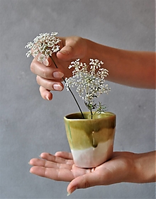 Nádoby - Pohár hrnček váza  dvojfarebný - 15446220_