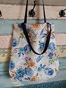 Nákupné tašky - Nákupní taška Modré kraslice - 15444918_