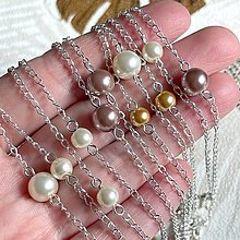 Náramky - Glass Pearl Bracelet / Elegantný náramok s voskovanou sklenenou perlou - 15448350_