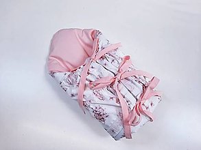 Detský textil - Zavinovačka s troma úväzmi ružové baletky - 15448588_