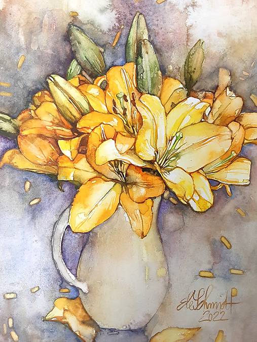 Grafika -  FINE Art Print "Ľalie" (30 x 40 cm) - 15447782_