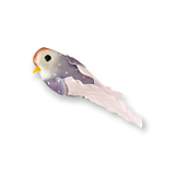 Polotovary - Dekoračný vtáčik 10 cm - Fialový H80748 - 15450280_