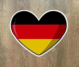 Papiernictvo - Samolepka - srdce Německo / samolepka na auto - 15449571_