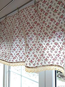 Úžitkový textil - Záclona ružičky - 15450965_