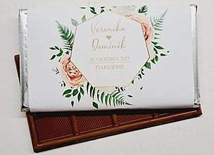 Darčeky pre svadobčanov - svadobné čokoládky - 15452250_