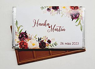 Darčeky pre svadobčanov - svadobné čokoládky - 15452257_