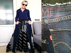 Sukne - Dlhá džínsová sukňa, dámska maxi sukňa Levi's-Street Style - 15452069_
