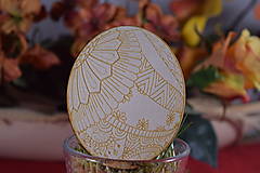 Dekorácie - Veľkonočne vajíčko drevené gravírovane 3 - 15451709_