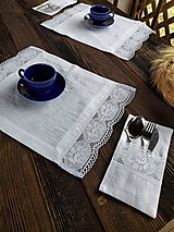 Úžitkový textil - Ľanové prestieranie Rose Garden - 15452957_