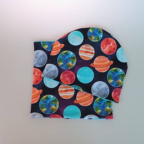 Planéty úpletová čiapka, nákrčník alebo set (Set micropolar fleece vnútro)