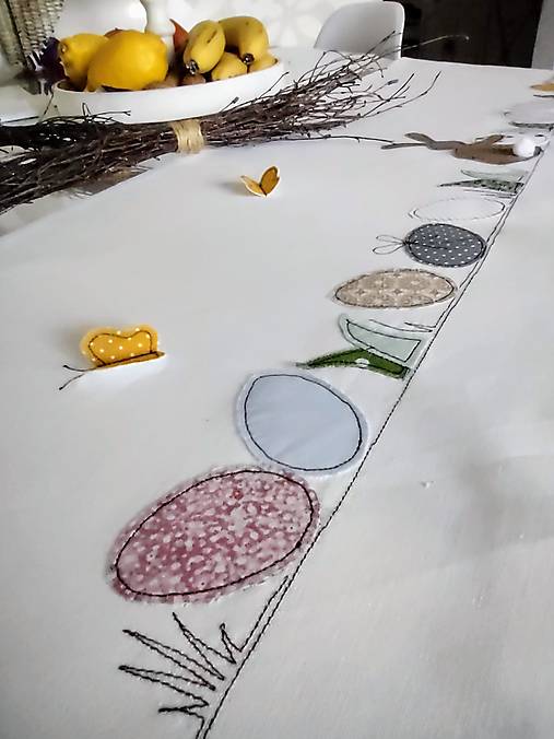Úžitkový textil - Veľkonočný obrus behúň - 15456199_