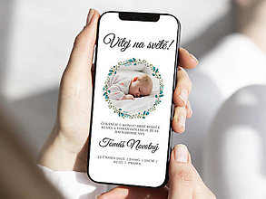 Grafika - Narodenie dieťaťa Oznámenie o narodenie bábätka Mobil 1b - 15454153_