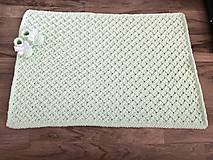 Detský textil - Deka do kočíka z Alize Puffy Fine 100x75cm - mentolovo zelená - 15455324_