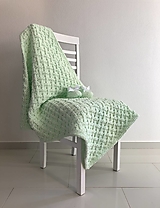 Detský textil - Deka do kočíka z Alize Puffy Fine 100x75cm - mentolovo zelená - 15455325_