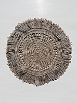 Úžitkový textil - Háčkovaný obrúsok so strapcami - veľký - 15455809_