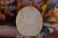 Dekorácie - Veľkonočne vajíčko drevené gravírovane 5 - 15454183_