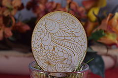 Dekorácie - Veľkonočne vajíčko drevené gravírovane 7 - 15454186_