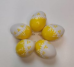 Dekorácie - Farebné vajíčka  (Žltá) - 15459891_