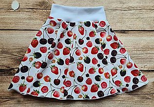 Detské oblečenie - Detská točivá suknička - ovocie na bielej - 15459099_