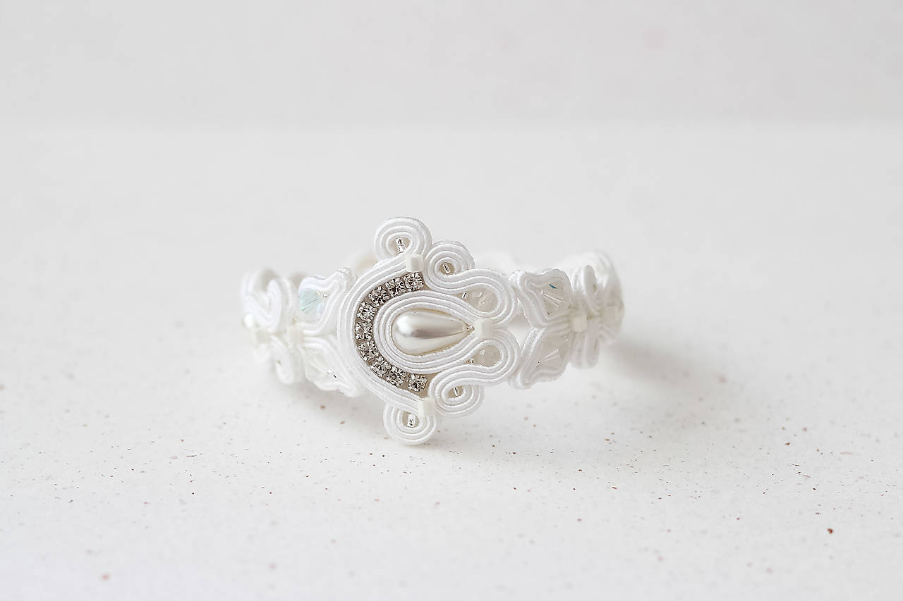 Perlový svadobný náramok Olívia