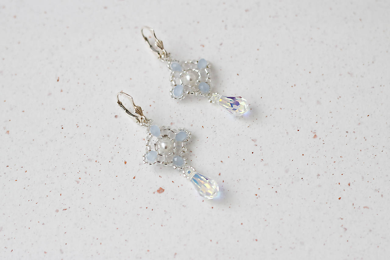 Svadobné náušnice Olívia